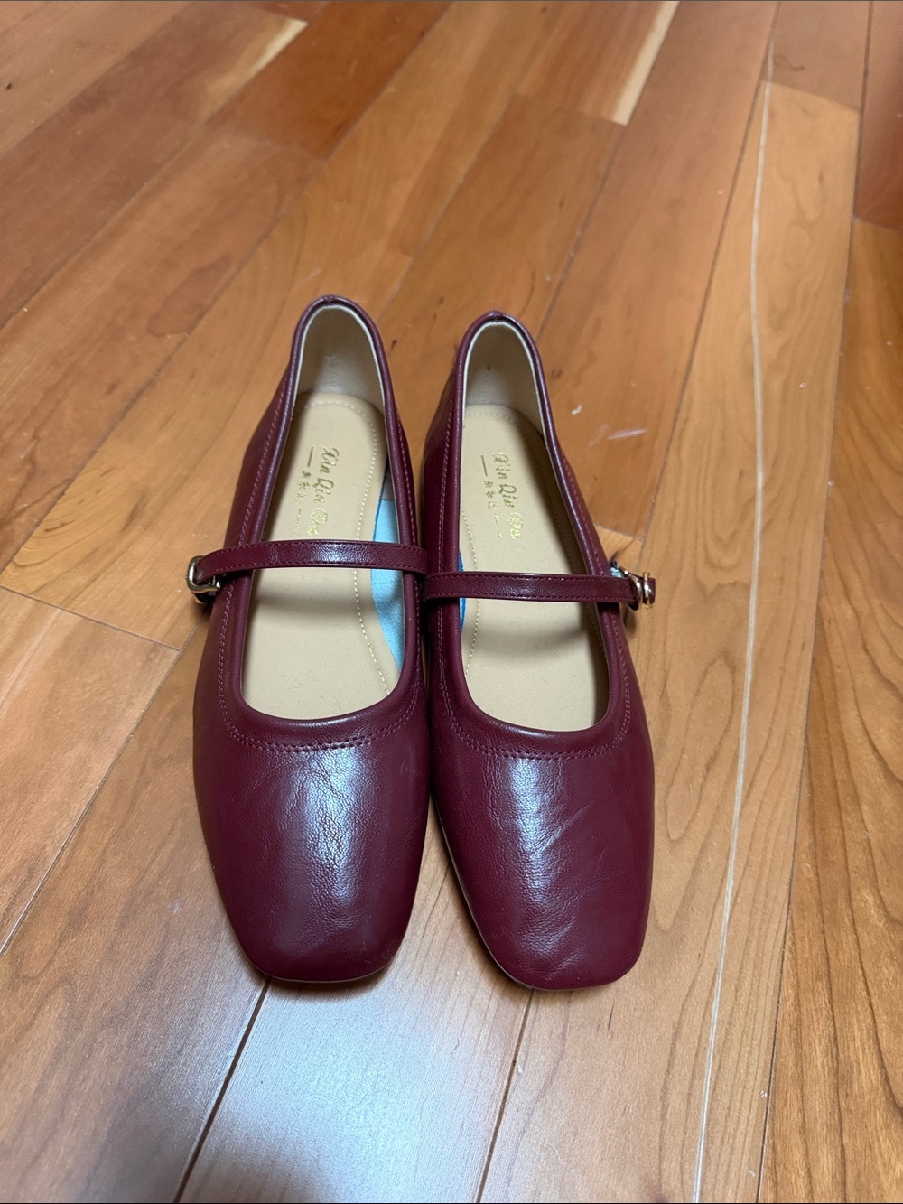 Classic Mary Jane Flats in Burgundy - Comfortable Everyday Loafers